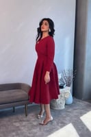 فستان ميد لون بيج أنيق خامة باربي