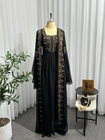 جلابية سهره قطعتين فخمة بتطريز يدوي - جلابيات سهره...