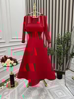 فستان ميد لون بيج أنيق خامة باربي