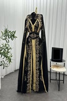 قفطان سهرة مغربي أسود جلابيات سهرة مغربية