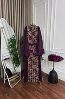 جلابية رمضانية 2026 فاخرة باللون البنفسجي