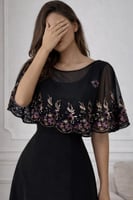 فساتين العيد 2026 - فستان لون أسود خامة باربي شك س...