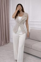 لبس العيد 2026 - جمبسوت تفتة استرتش مطرز ورود