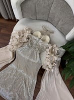 فستان سهرة فضي فخم - فساتين مناسبات كشخة 2025