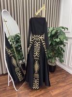 فستان سهره ملكي لون اسود