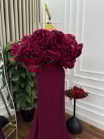 فستان سهرة خمري فخم - فساتين كشخة