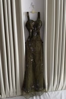 فستان سهره زيتي فخم