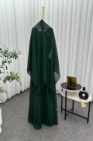 جلابية سهره فاخرة شيفون جورجيت مطرزة