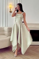 فستان ناعم وردي للعيد - فساتين العيد