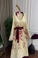 جلابية نسائية راقية خامة سي واي تطريز كمبيوتر