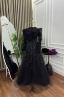 فستان سهره فخم لون اسود