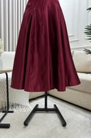 فستان سهره احمر غامق (عنابي)