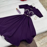 فستان سهره ميدي احمر و موف فساتين ميدي