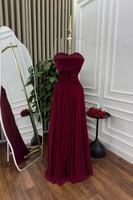 فستان سهرة بنفسجي ملكي | موديلات فساتين سهره راقية...