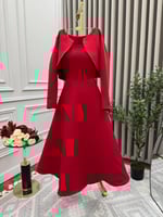 فستان ميد لون بيج أنيق خامة باربي