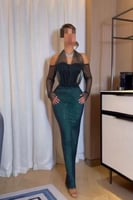 فستان سهره طويل دانتيل شبك