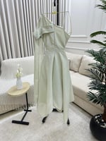 فستان أوف وايت بكتف واحد مطرز لول بتصميم أنيق