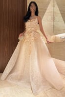 فستان سهره ذهبي - فساتين اعراس