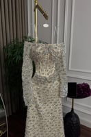 فستان سهره مطرز ثقيل فخم