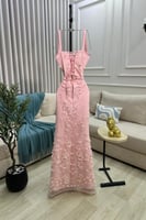 فساتين سهره باربي الأصلي تطريز شك لون وردي