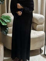 عباية بكم كحلي نص كلوش