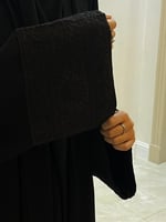 عباية نون تطريز اسود