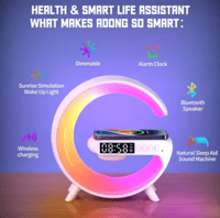 سماعة و شاحن لاسلكي مزود ب ليد