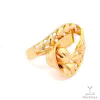 خاتم ذهب لازوردي عيار 21 (RNLZ.0333)