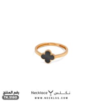 طقم زهرة البرسيم الأسود المميز عيار 18 (TK.5180)