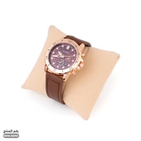 ساعة يد إليمبس رجالية بمينا وسوار جلد بني (WM.0010...