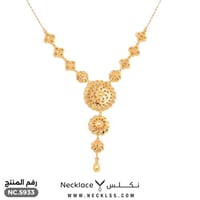 قلادة ذهب عيار 21 تصميم تراثي فاخر (NC.5934)
