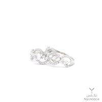 خاتم ذهب أبيض عيار 18 الأصلي (RNLZ.0442)