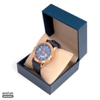 ساعة يد جلاز جلد أسود رجالية (WM.0003)