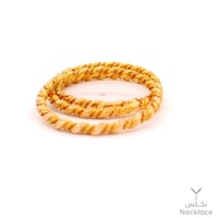 دبلة ذهب تصميم فريد عيار 21 (RN.5570)