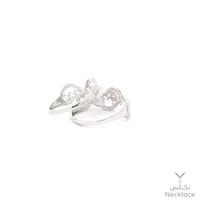 خاتم ذهب أبيض عيار 18 الأصلي (RNLZ.0442)