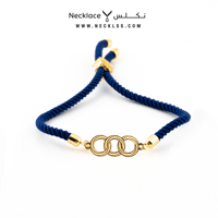 اسوارة ذهب الحلقات بالحبل المبروم، من الذهب الخالص...