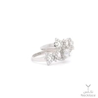 خاتم ذهب أبيض عيار 18 فخم وأنيق (RNLZ.0447)