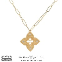 قلادة ذهب عيار 18 بلمسة أنثوية أنيقة (NC.5902)