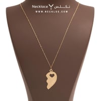 قلادة ذهب ذكري للأصدقاء قلب مكسور (NA.0145)