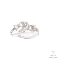 خاتم ذهب أبيض عيار 18 فخم وأنيق (RNLZ.0447)