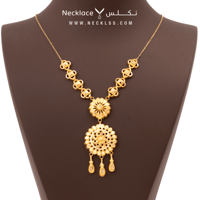 قلادة ذهب كرسي جابر عيار 21 (NC.0040)