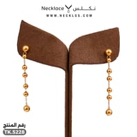 طقم ذهب عيار 21 بتصميم كرات ذهبية فاخرة (TK.5228)