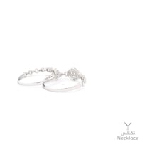 خاتم ذهب أبيض عيار 18 (RNLZ.0445)