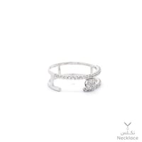 خاتم ذهب أبيض عيار 18 (RN.5237)