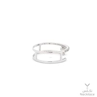 خاتم ذهب أبيض عيار 18 (RN.5237)