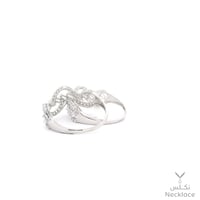 خاتم ذهب أبيض عيار 18 الأصلي (RNLZ.0442)