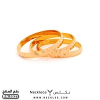 دبلة ذهب ثلاتية انيقة عيار 21 (RN.5521)