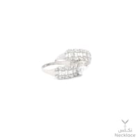 خاتم ذهب أبيض عيار 18 (RNLZ.0448)