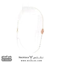 سوارة ذهب عيار 18تصميم ورده لون زوزي (SW.5584PK)