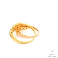 خاتم ذهب لازوردي عيار 21 (RNLZ.0416)